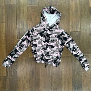 Urban Kids Camo Hoodie with Drawstring on Bottom